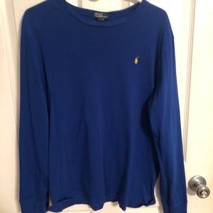 Royal Blue Long Sleeve Polo T-Shirt